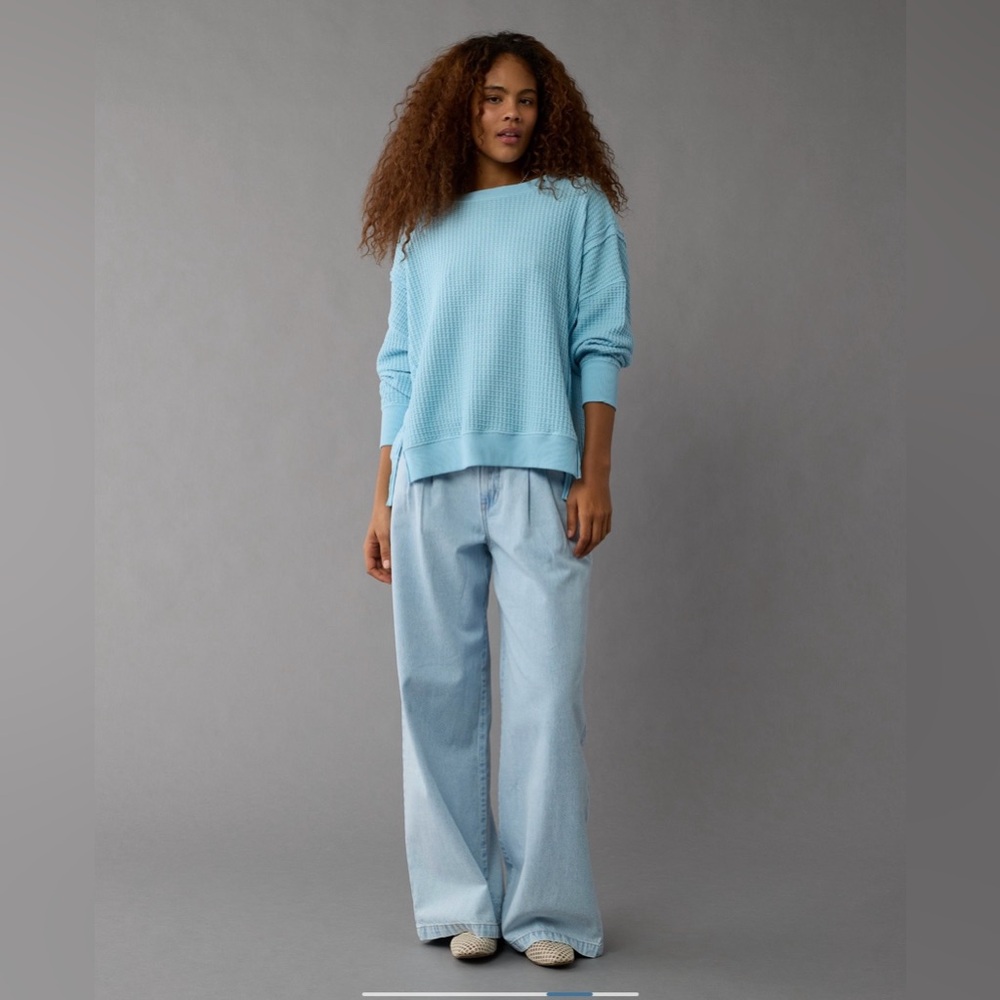 American Eagle Big Hug Waffle Sweatshirt